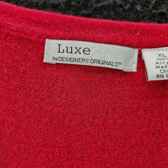 NWT Luxe 360 Womens Tank Top Red Size XL 100% Acrylic Pullover Sleeveless - Picture 5 of 12